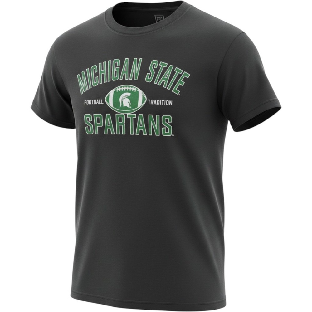 Michigan State Spartans Football T-Shirt Unisex Large Black ProEdge NCAA Graphic